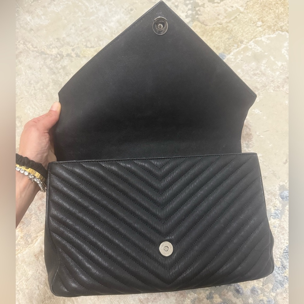 Authentic Saint Laurent 2021 Large Monogram Matelasse College Bag - Picture 7 of 15